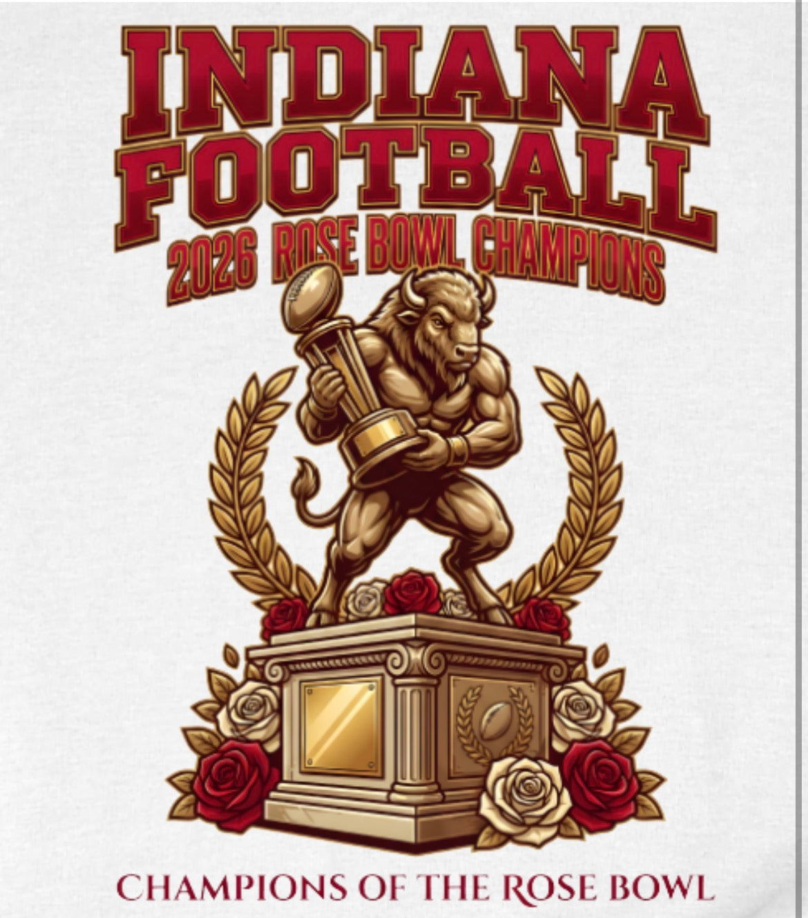 Indiana Football Rose Bowl Champions Fleece Hooded Sweatshirt