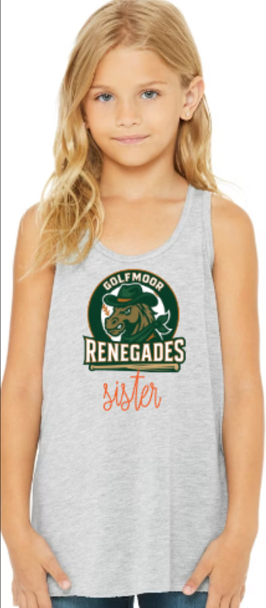 RENEGADES Sister Youth Flowy Racerback Tank-Athletic Gray