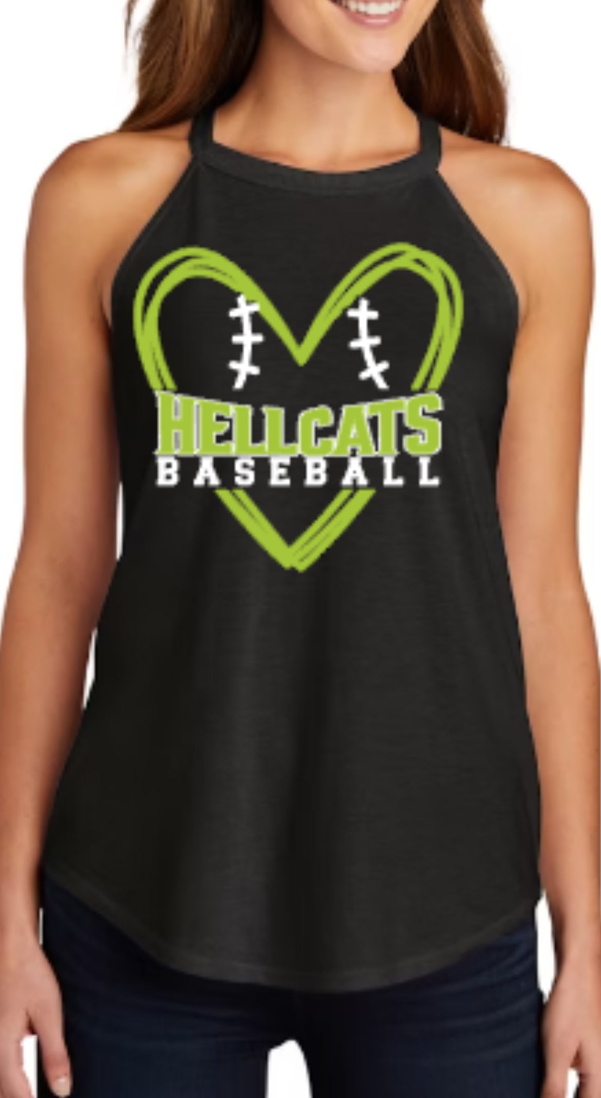 HELLCATS Heart Tri Rocker Tank