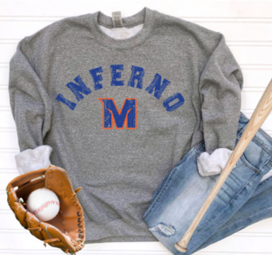 MTOWN Inferno Base Hit Crewneck Sweatshirt