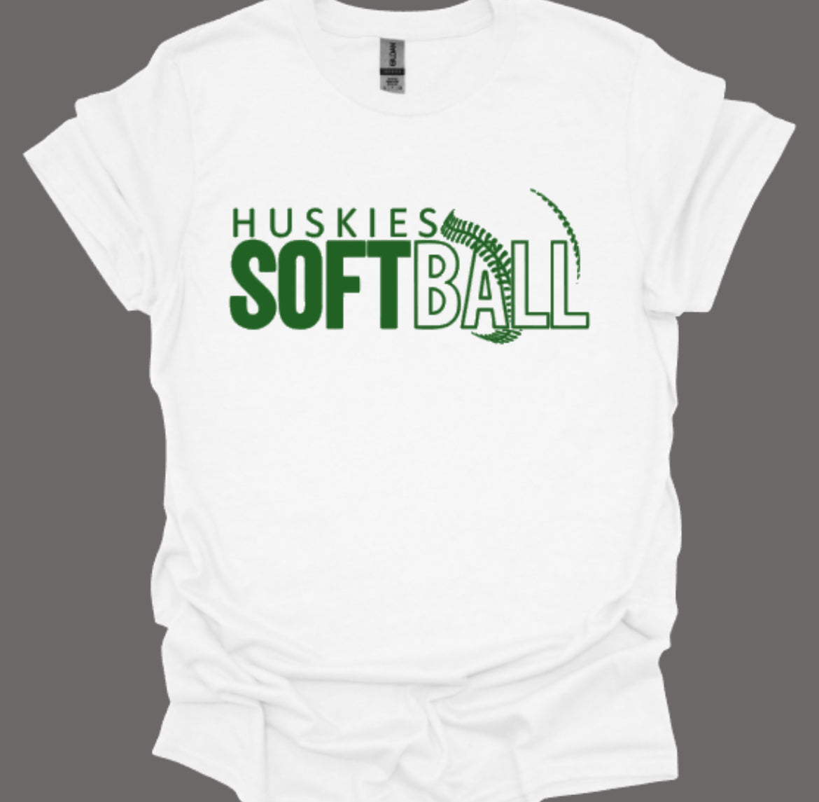 Huskies Softball Dinger Softstyle Tee