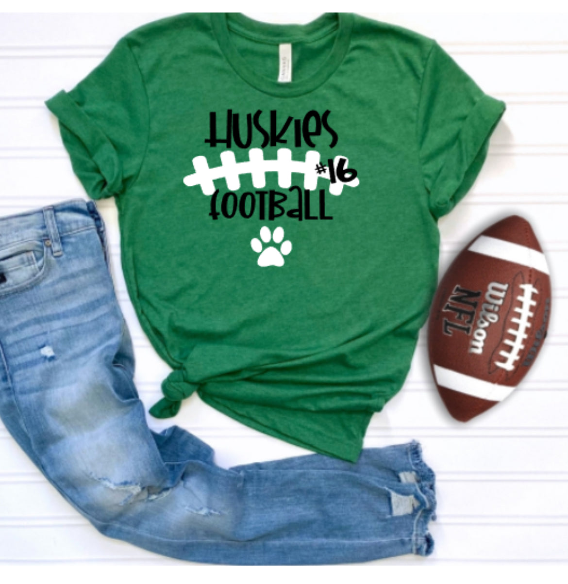 Football Stitches Cotton Blend Tee