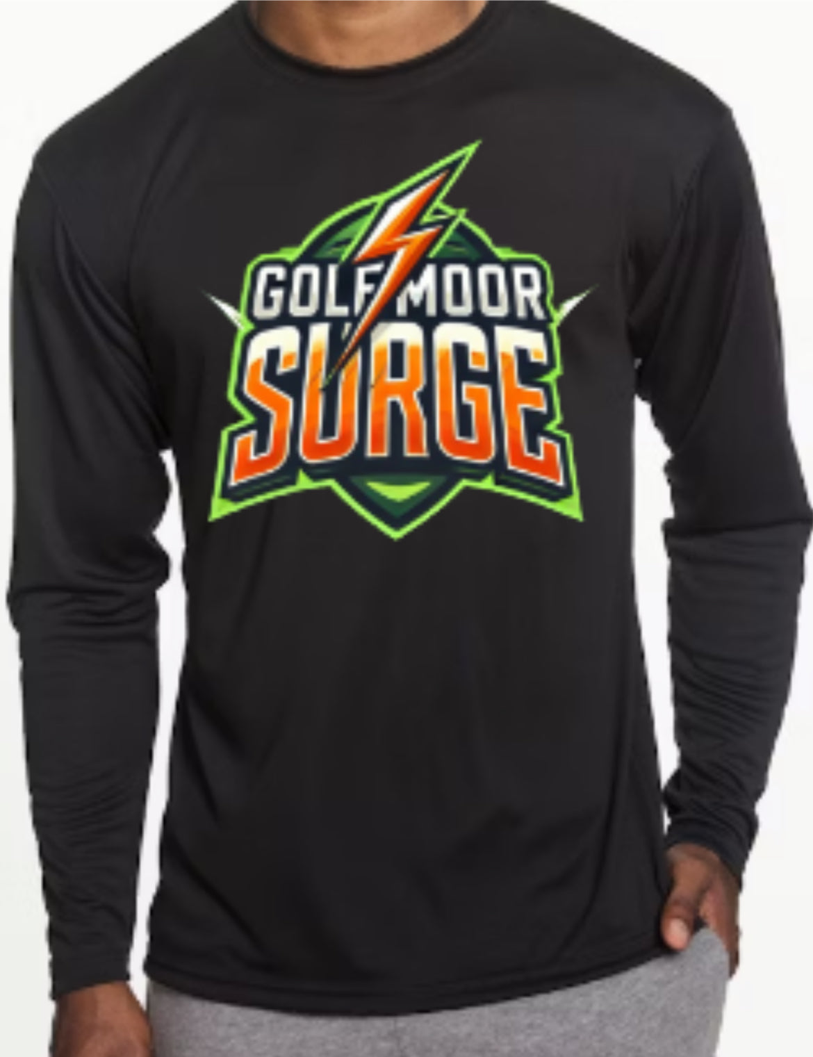 SURGE Logo Zone Performance Long Sleeve Tee