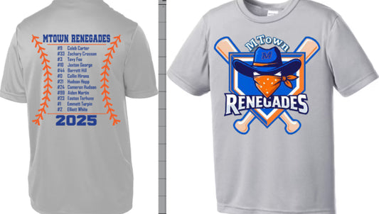 MTOWN RENEGADES 2025 Roster Shirt