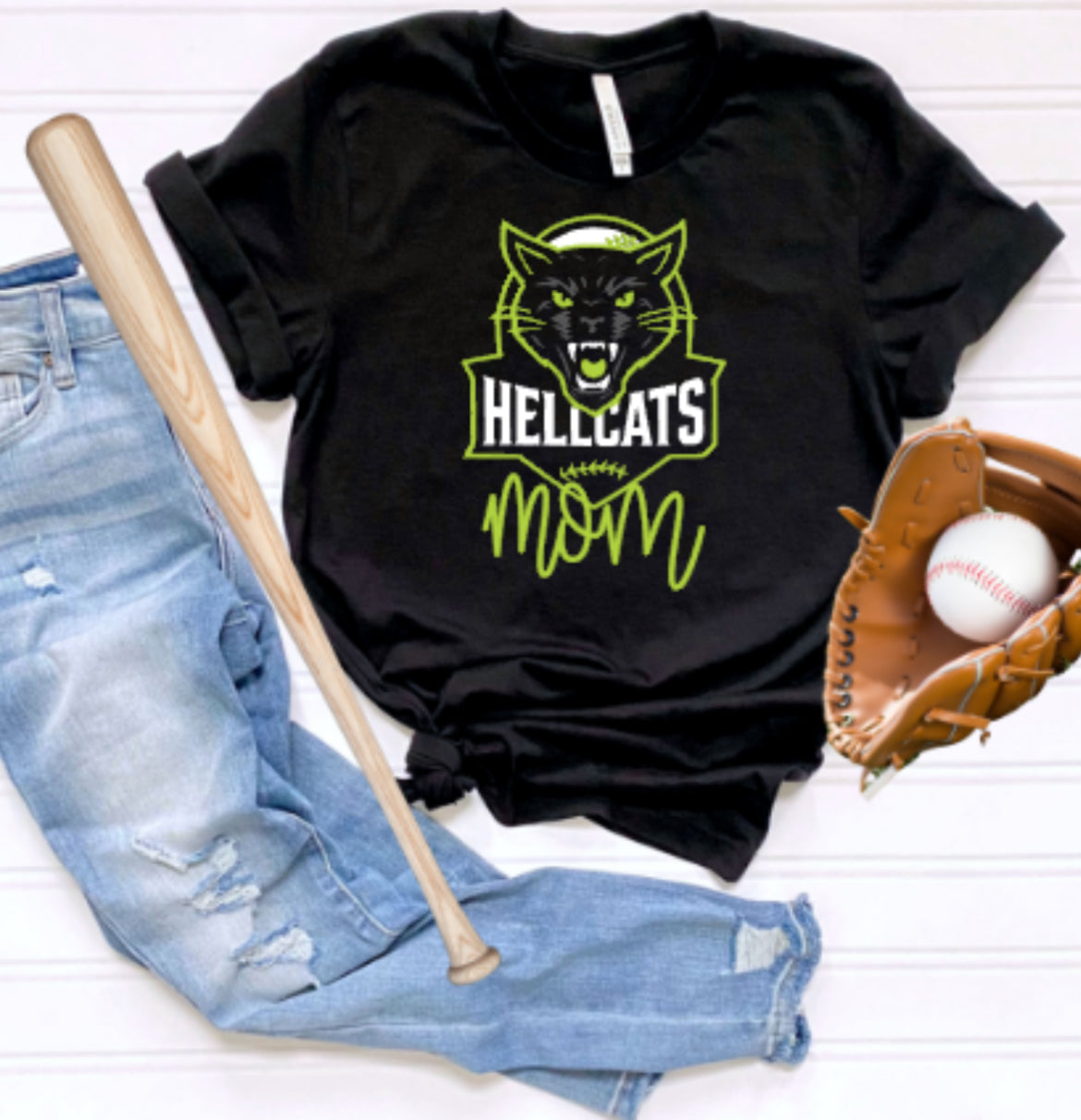 HELLCATS Mom/Grandma Softstyle Tee-Black