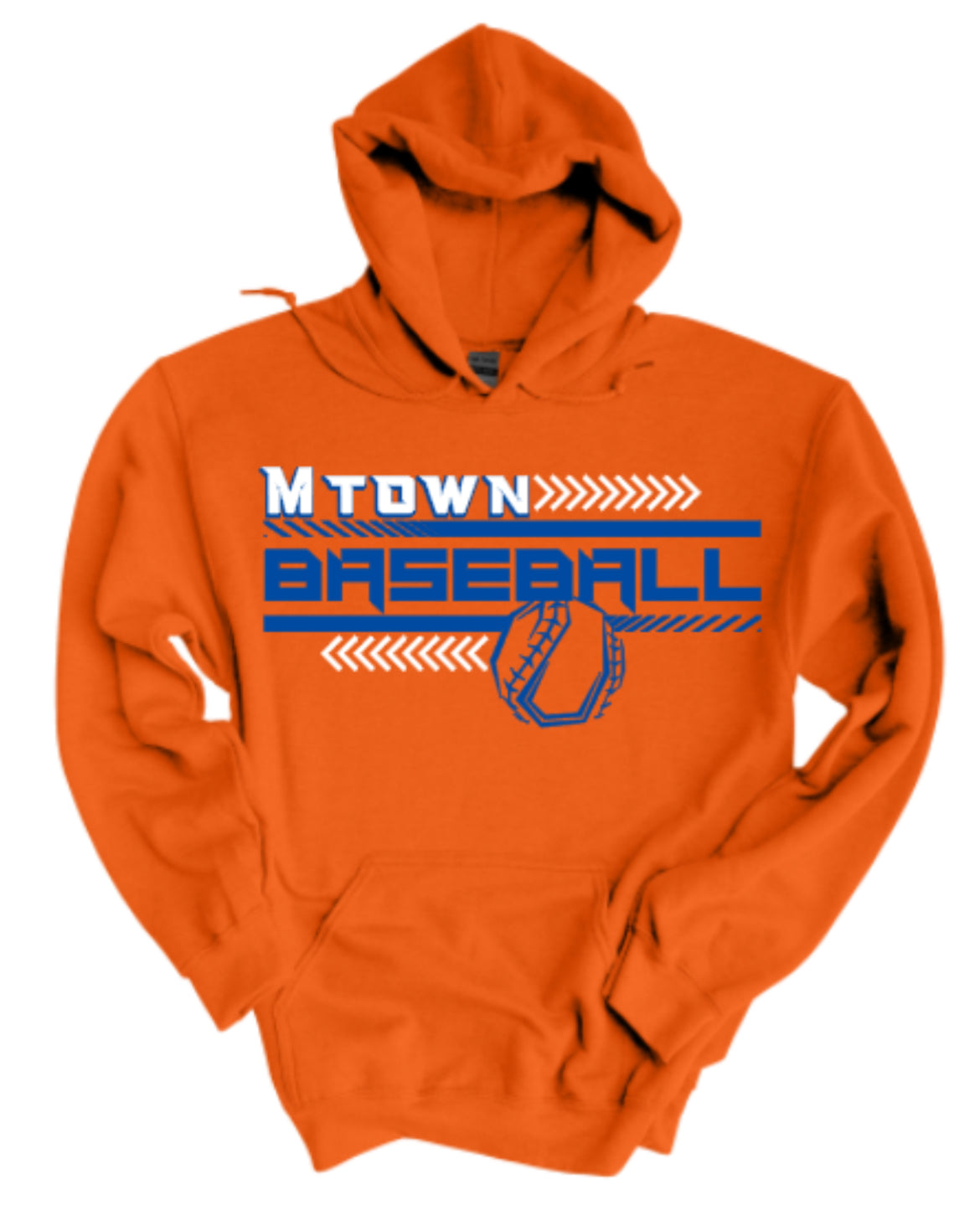 MTOWN Baseball Fleece Hooded Sweatshirt