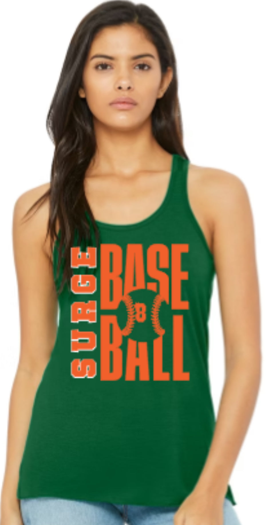 SURGE Baseball Ladies' Flowy Racerback Tank