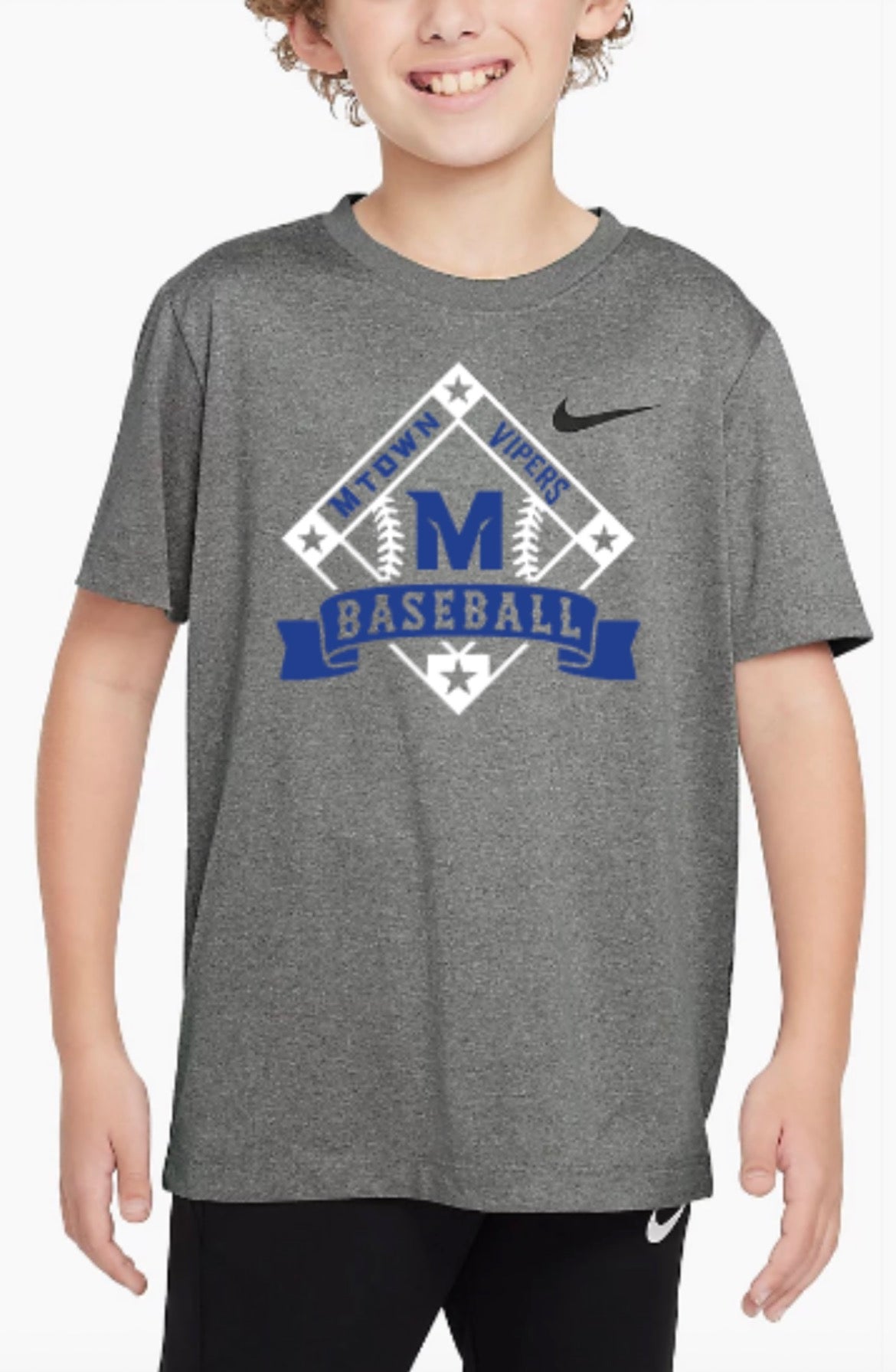 MTOWN Vipers Baseball Diamond Nike Boys' Legend Dri-FIT T-Shirt