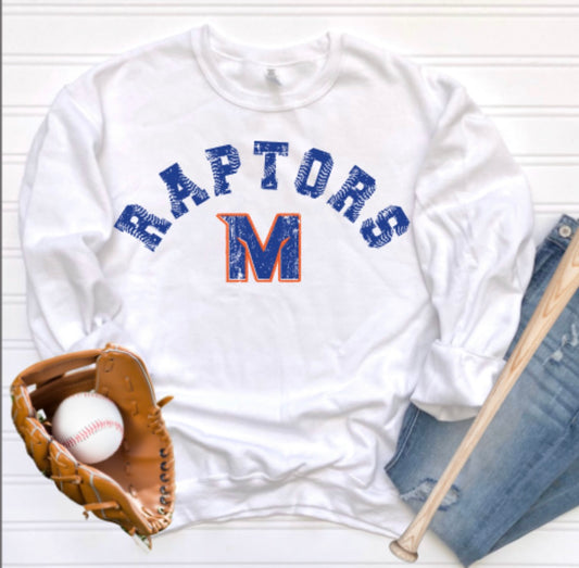 MTOWN Raptors Base Hit Crewneck Sweatshirt