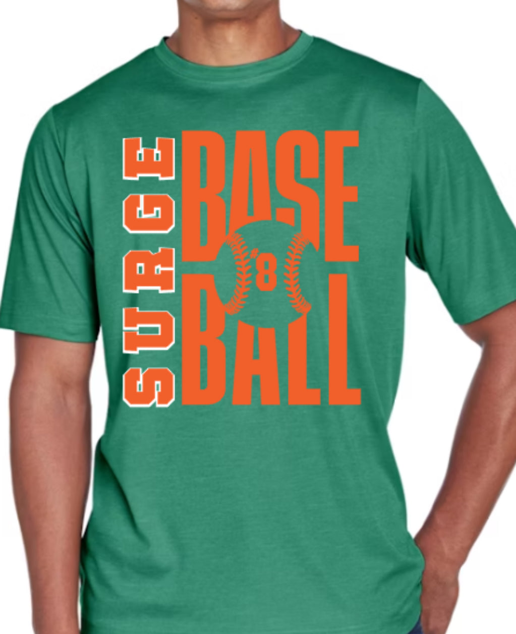 SURGE Baseball Unisex Sonic Heather Performance T-Shirt