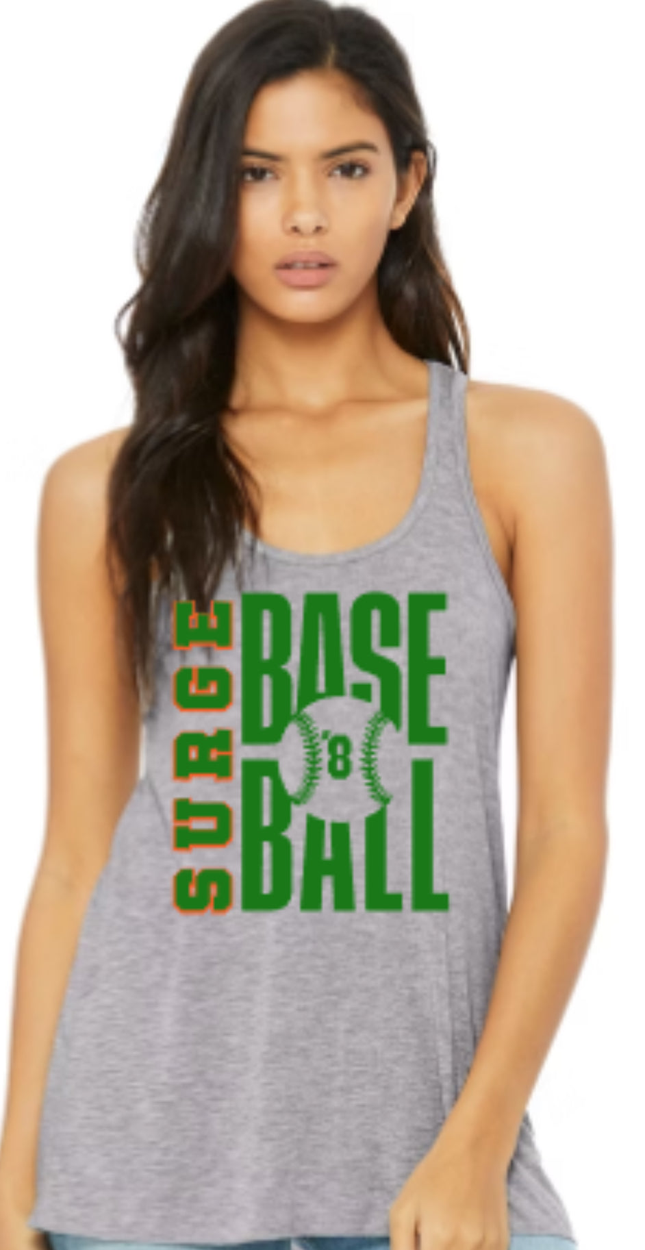 SURGE Baseball Ladies' Flowy Racerback Tank