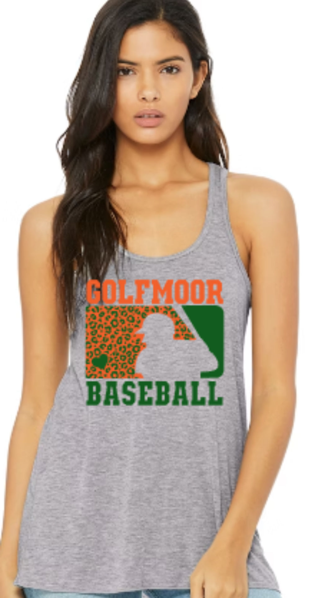 GOLFMOOR BASEBALL Major League Ladies' Flowy Racerback Tank