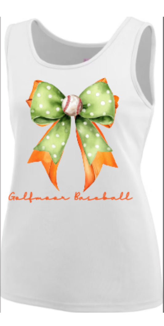 GOLFMOOR Baseball Coquette Bow Ladies' Training Tank
