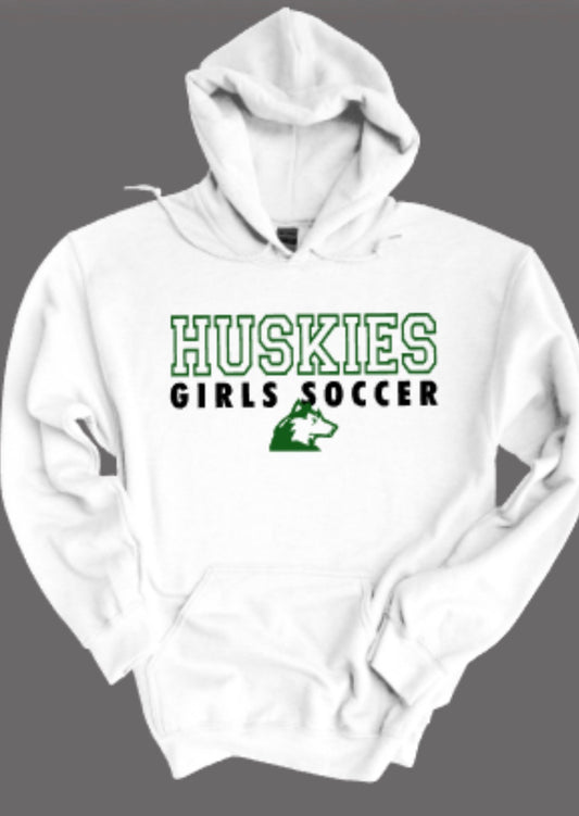 Huskies Girls Soccer Letterman Fleece Hooded Sweatshirt