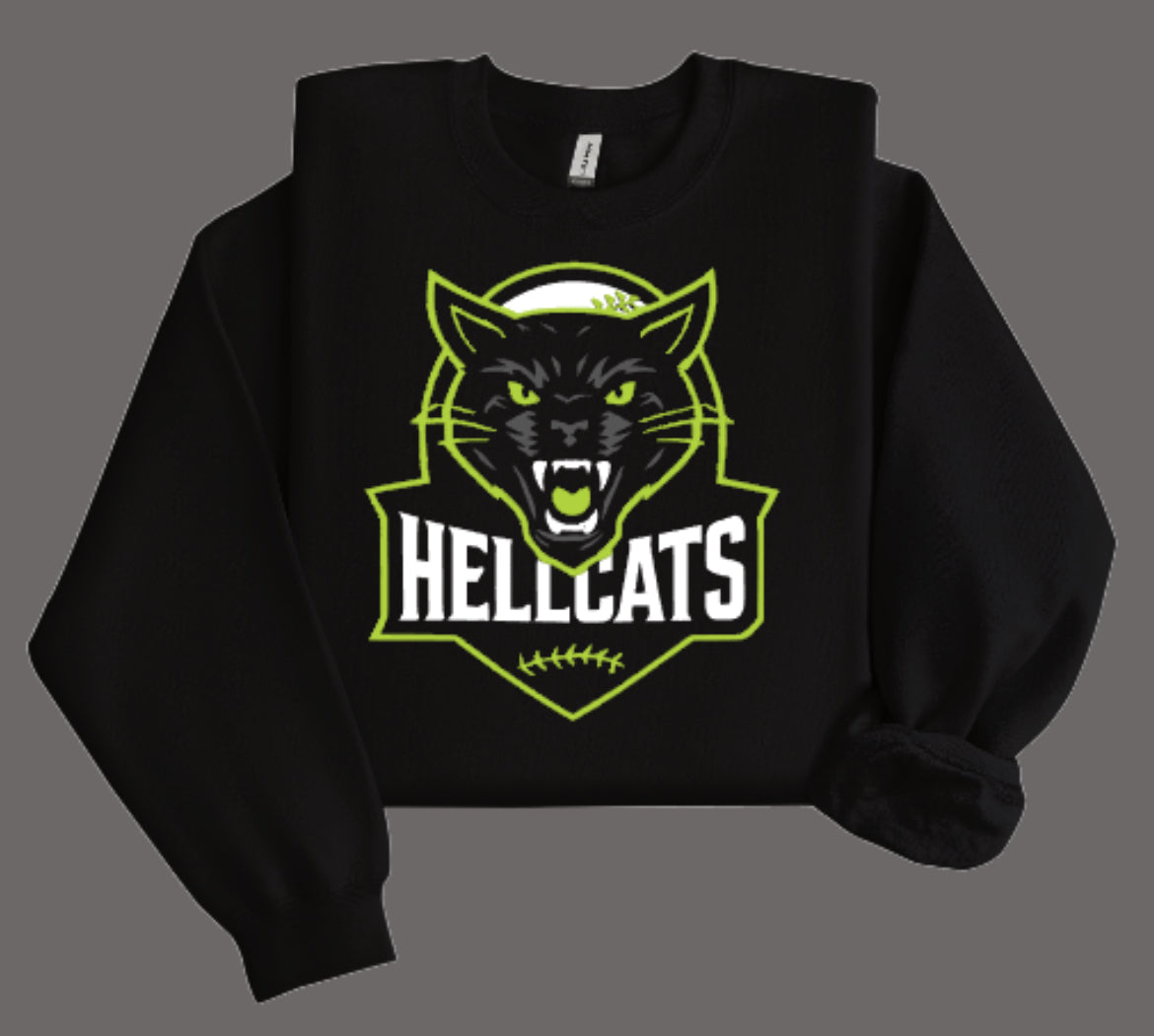 HELLCATS Logo Fleece Unisex Crewneck Sweatshirt-Black