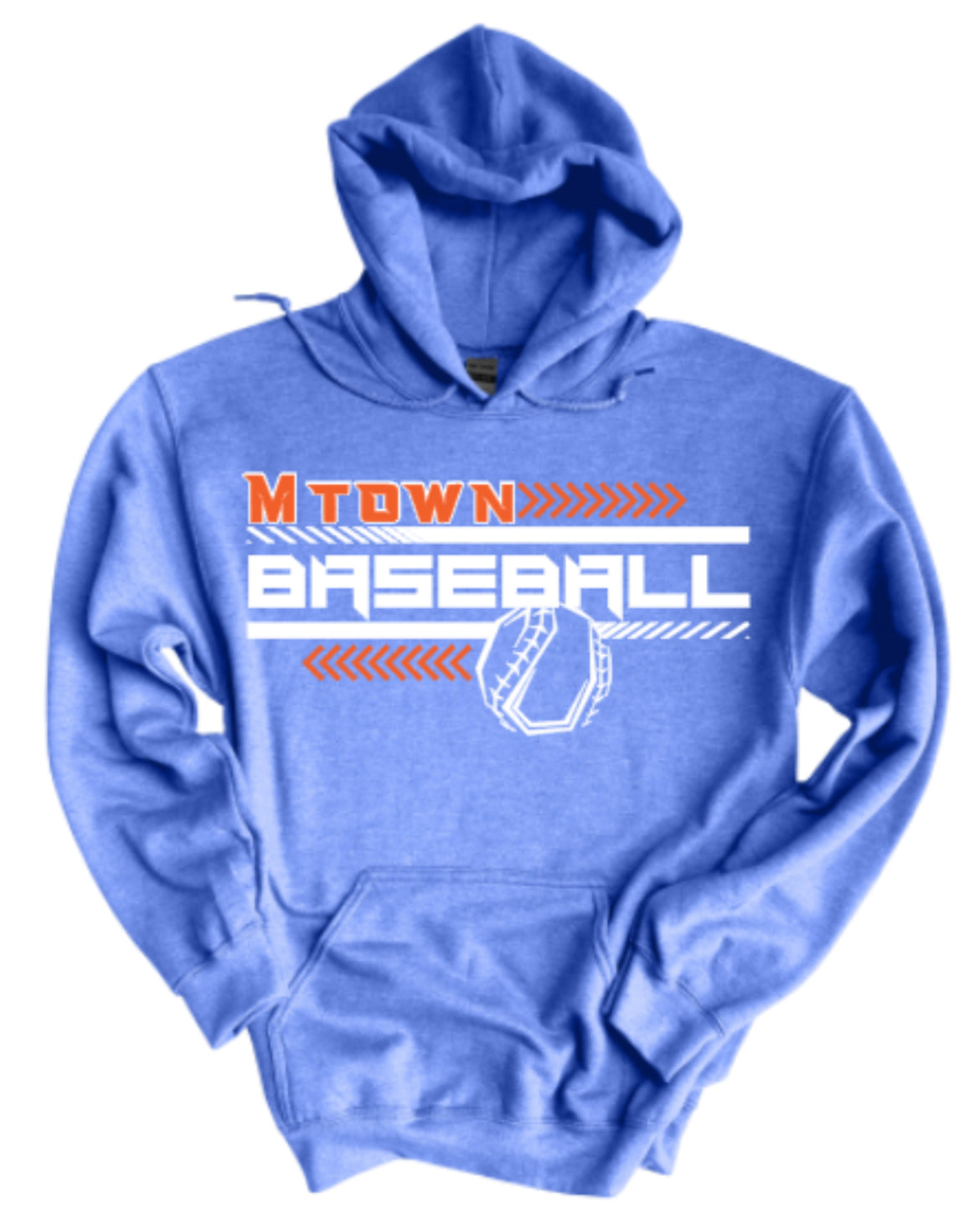 MTOWN Baseball Fleece Hooded Sweatshirt