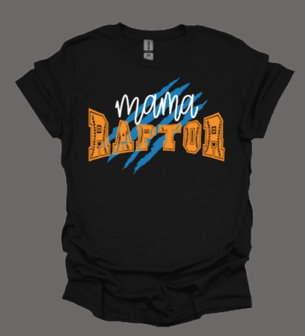 MTOWN Mama Raptor Black Softstyle Tee