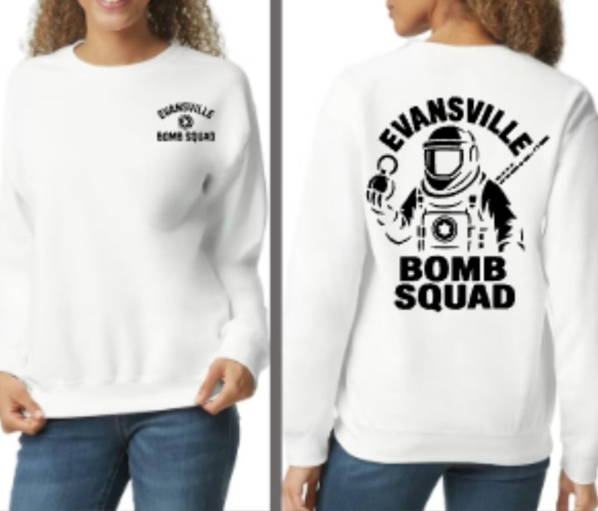 Evansville Bomb Squad Fleece Unisex Crewneck Sweatshirt