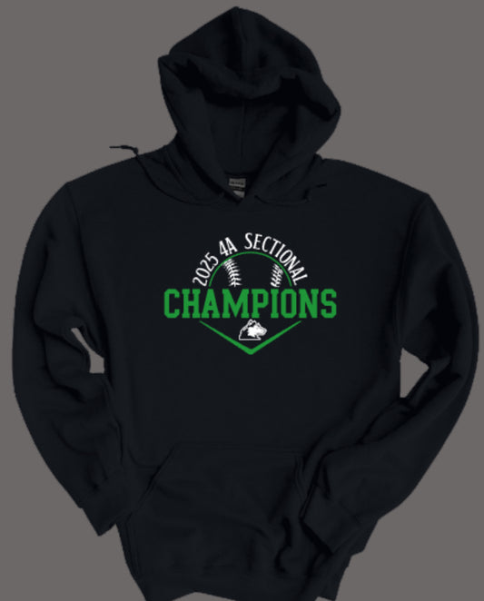 HUSKIES BASEBALL 2025 Sectional Champs Fleece Hooded Sweatshirt