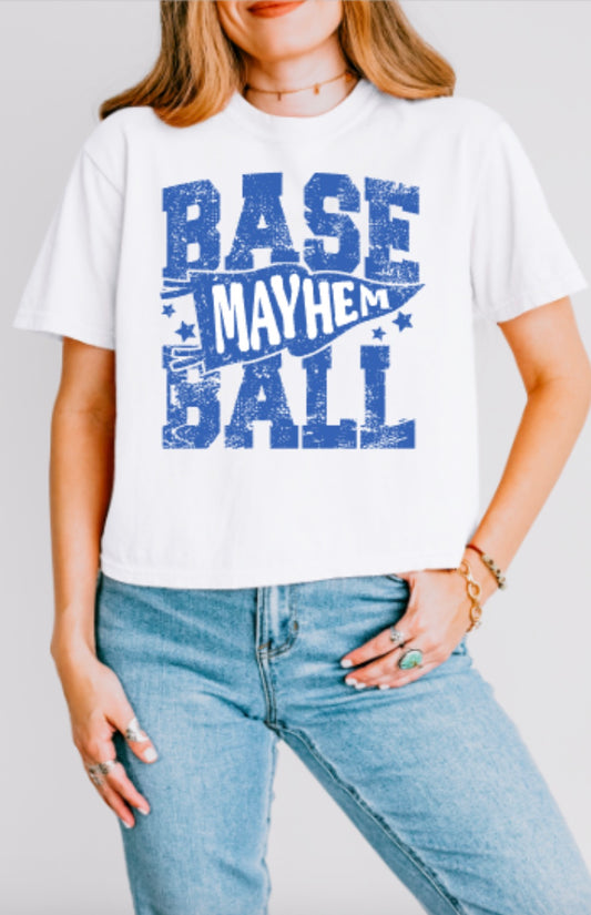 Mayhem Pennant Comfort Colors Heavyweight Women's Middie Tee