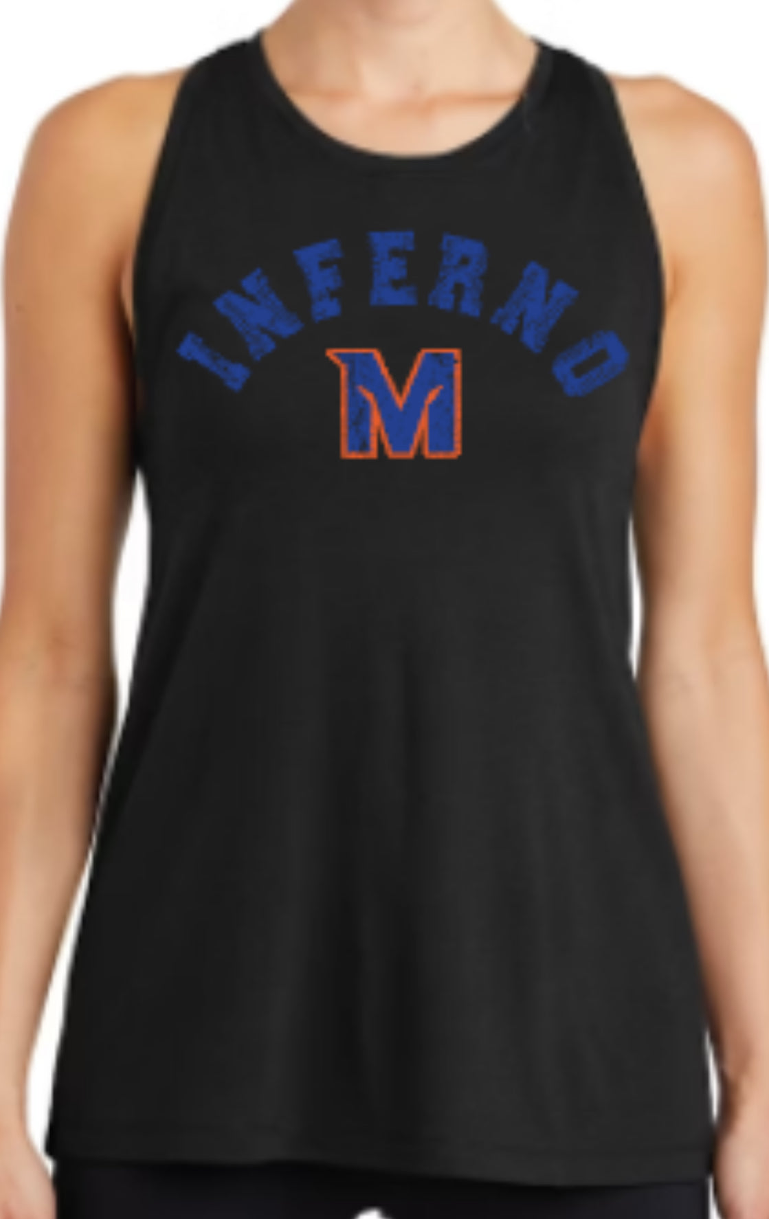 MTOWN Inferno Base Hit Ladies Tri-Blend Wicking Tank