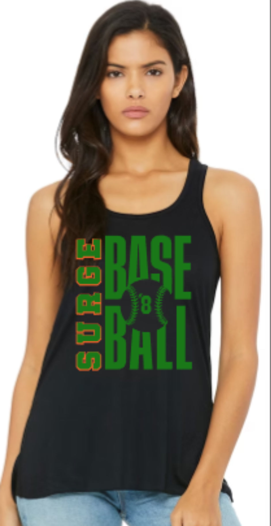 SURGE Baseball Ladies' Flowy Racerback Tank