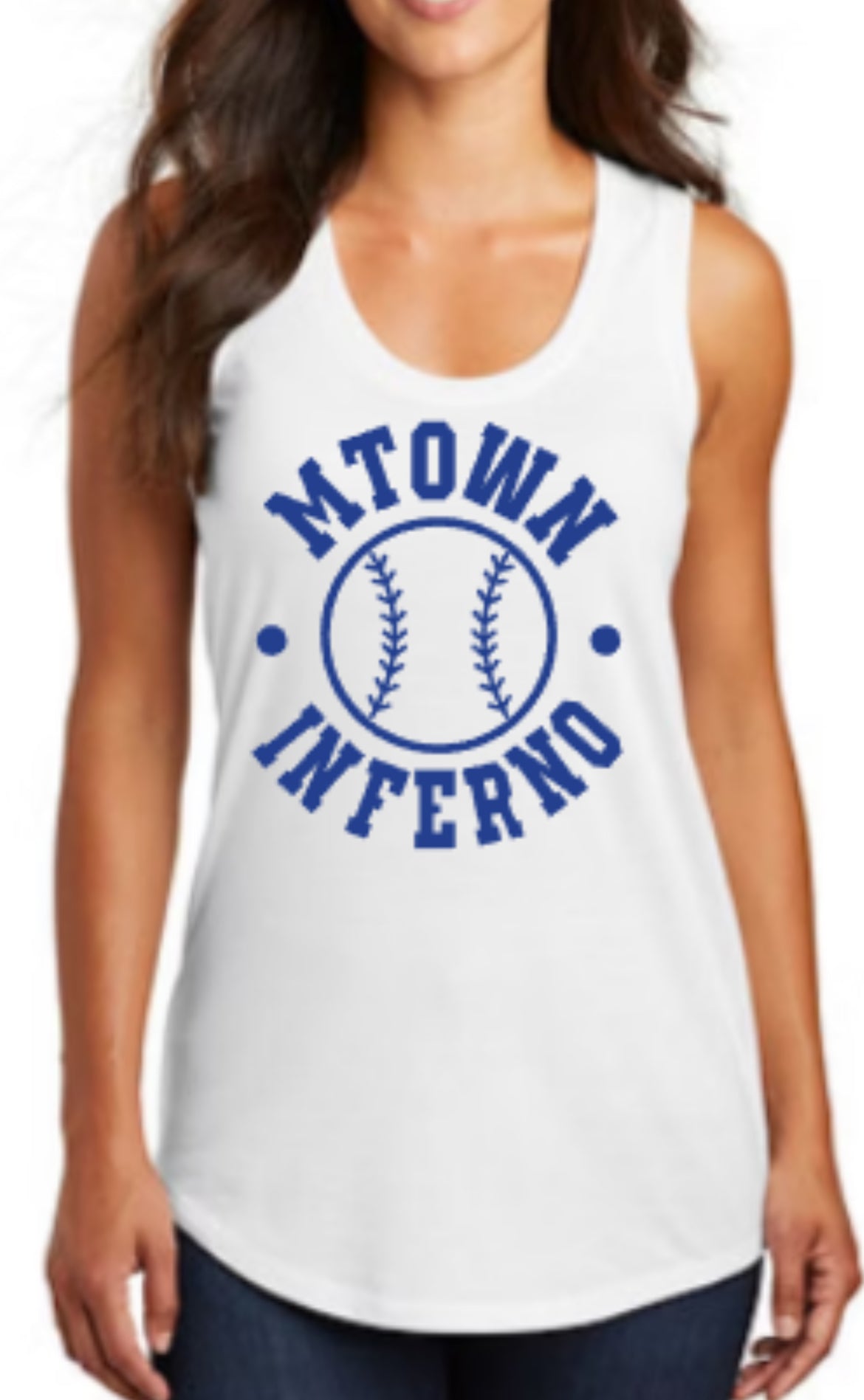 MTOWN Inferno Fastball Women's Perfect Tri Racerback Tank