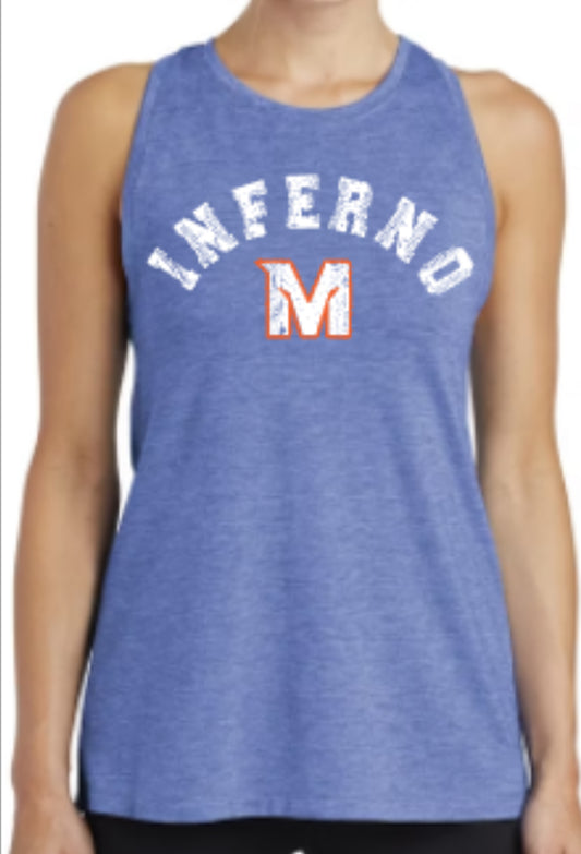 MTOWN Inferno Base Hit Ladies Tri-Blend Wicking Tank