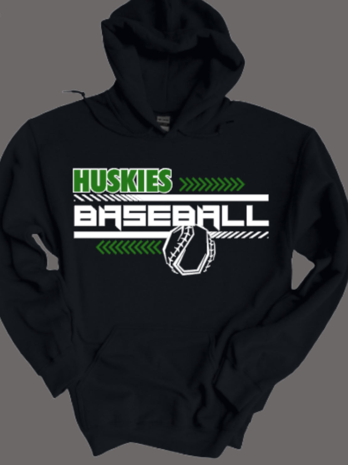 HUSKIES Baseball Fleece Hooded Sweatshirt