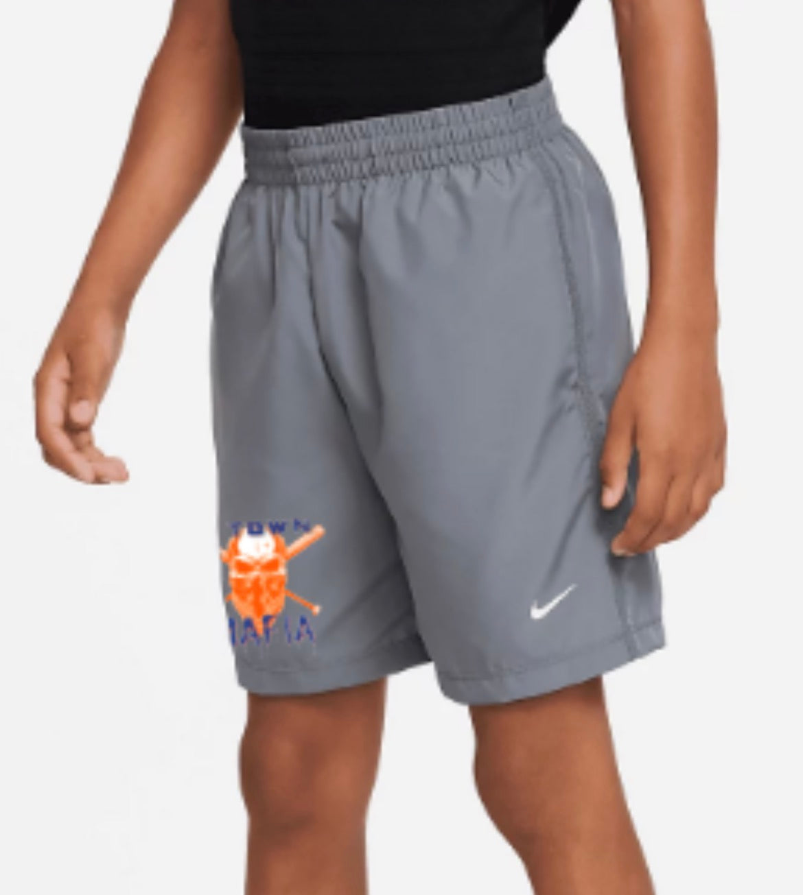 MTOWN Mafia Logo Nike Boys' Dri-FIT Multi+ Woven Shorts 6 In