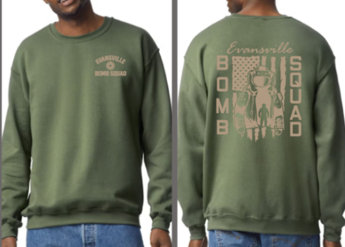 Evansville Bomb Squad USA Fleece Unisex Crewneck Sweatshirt