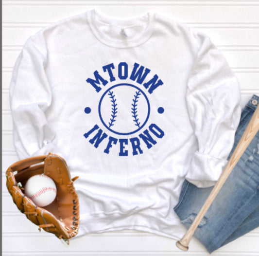 MTOWN Inferno Fastball Crewneck Sweatshirt
