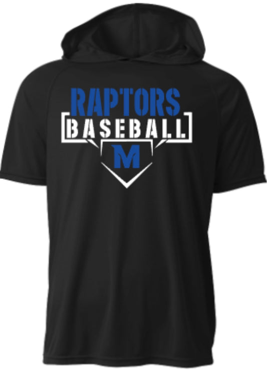 Raptors Baseball Short Sleeve Hooded Tee