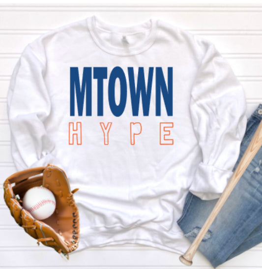 MTOWN Hype Extra Innings Crewneck Sweatshirt