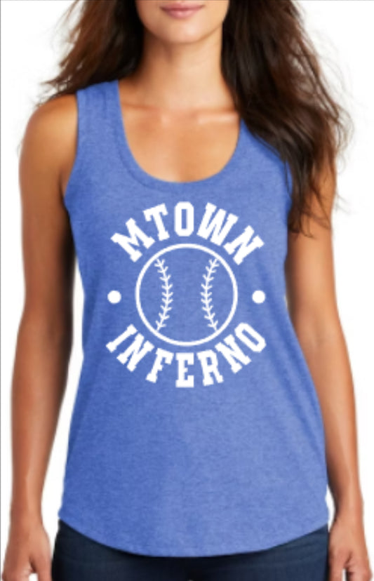 MTOWN Inferno Fastball Women's Perfect Tri Racerback Tank