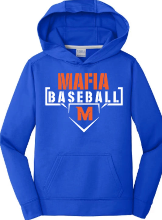Mafia Baseball Unisex Performance Fleece Pullover Hooded Sweatshirt