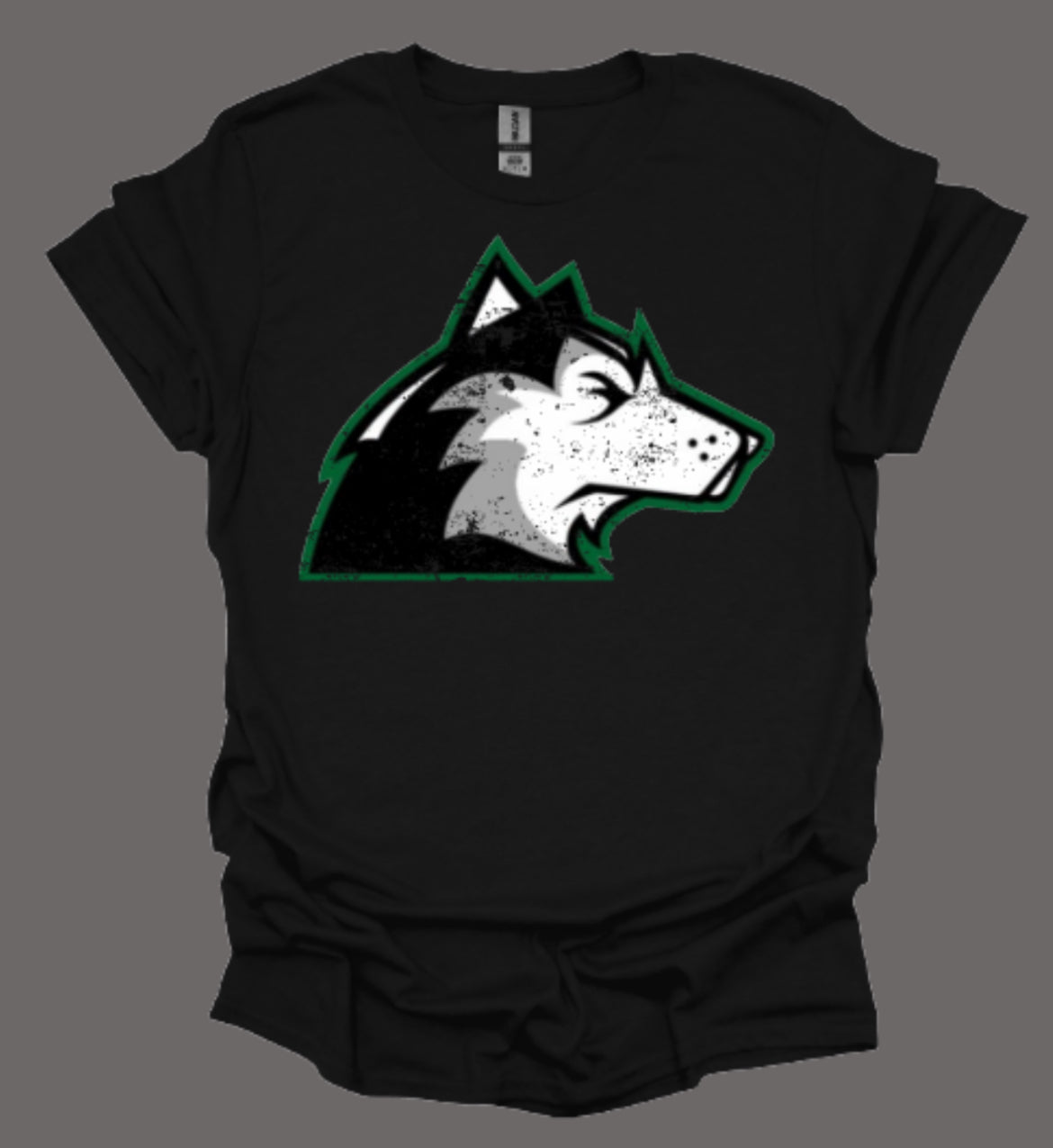 Distressed Husky Head Softstyle Tee