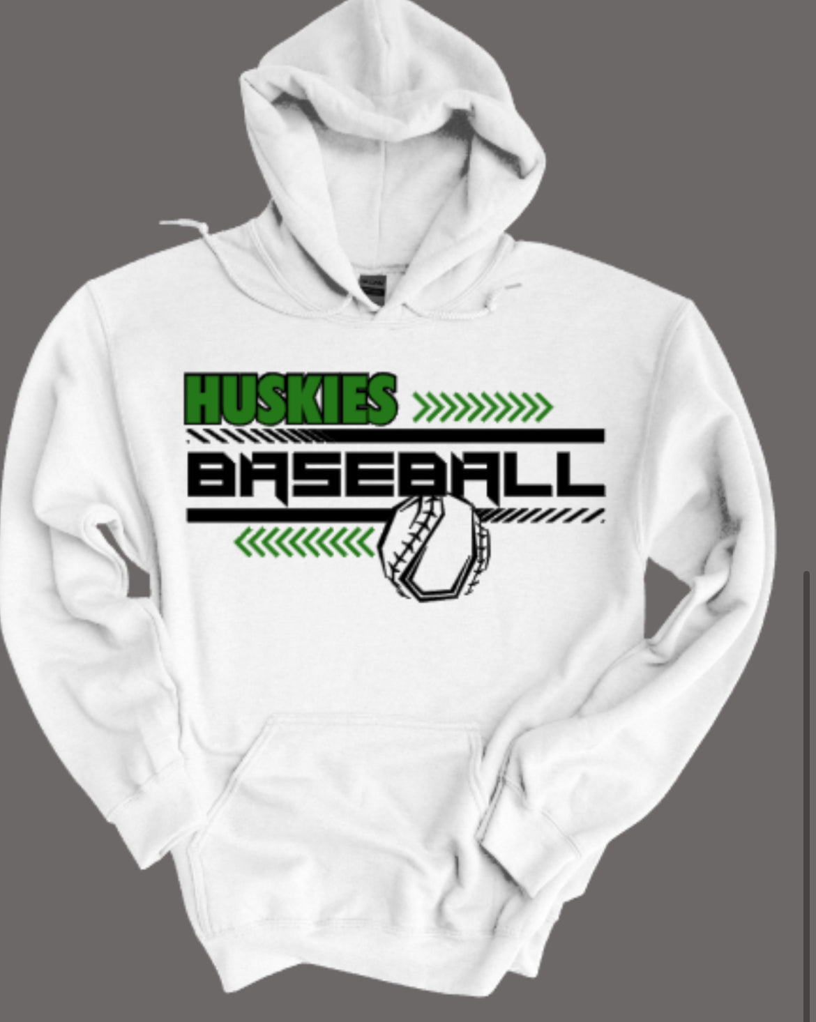 HUSKIES Baseball Fleece Hooded Sweatshirt
