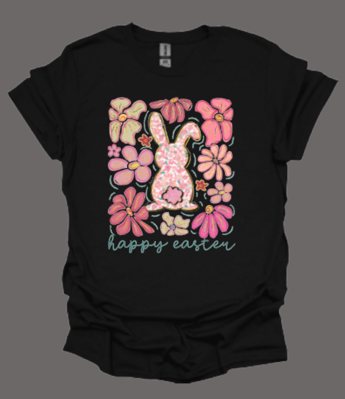 Easter Bunny Retro Floral Softstyle Tee