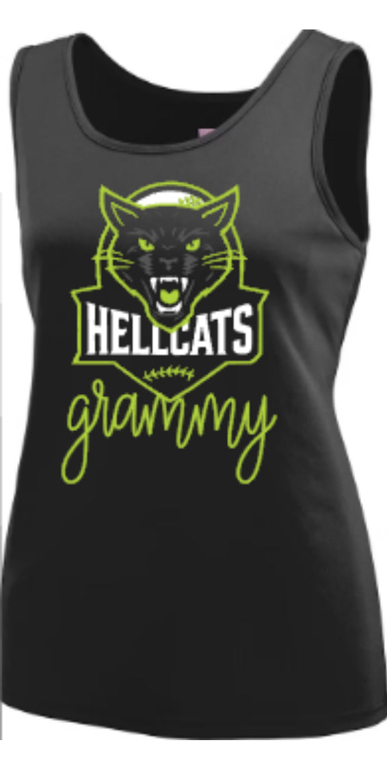 HELLCATS Mama/Grandma Ladies' Training Tank-Black