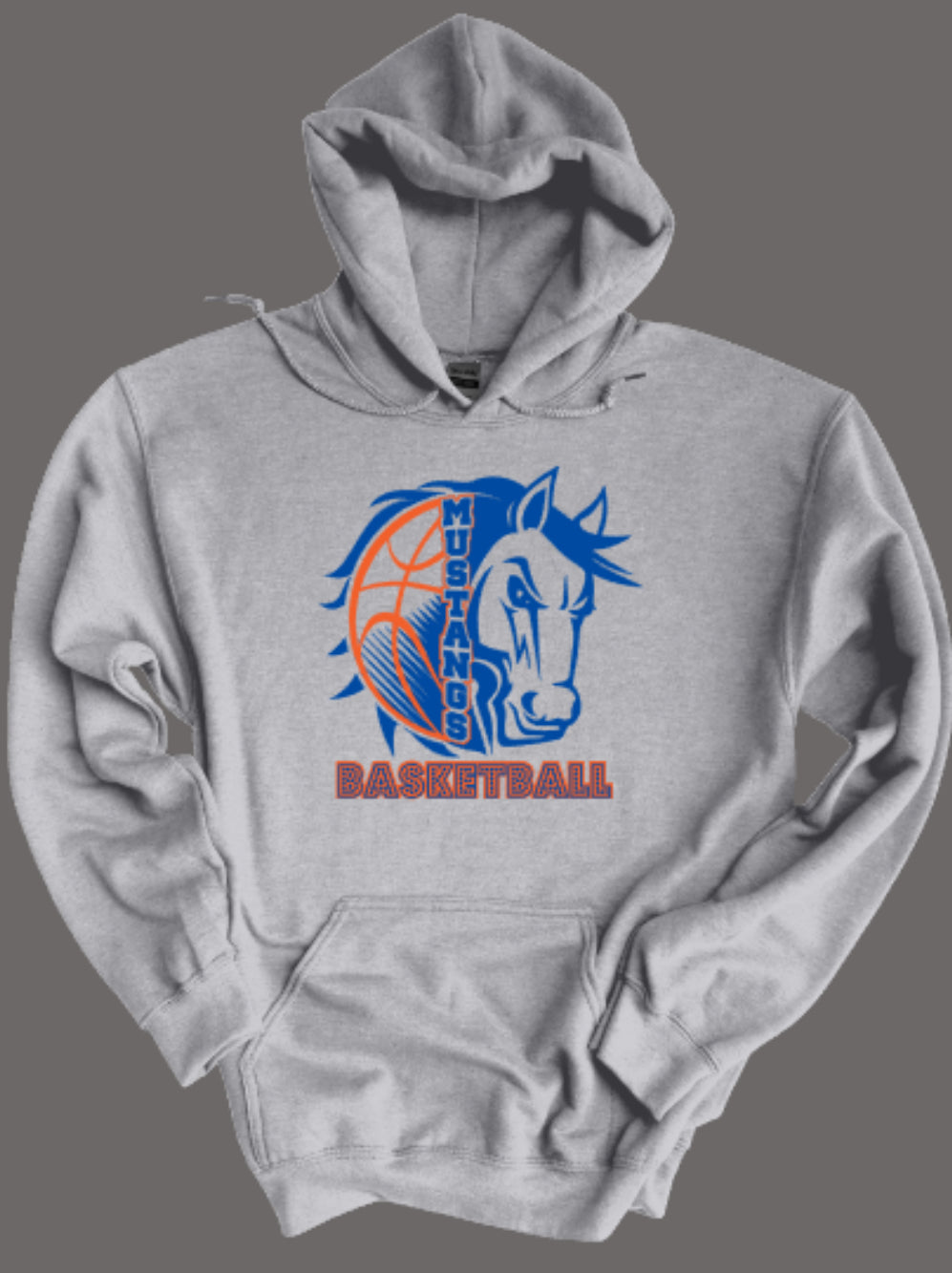 Lady Mustangs Basketball Hooded Cotton Blend Sweatshirt