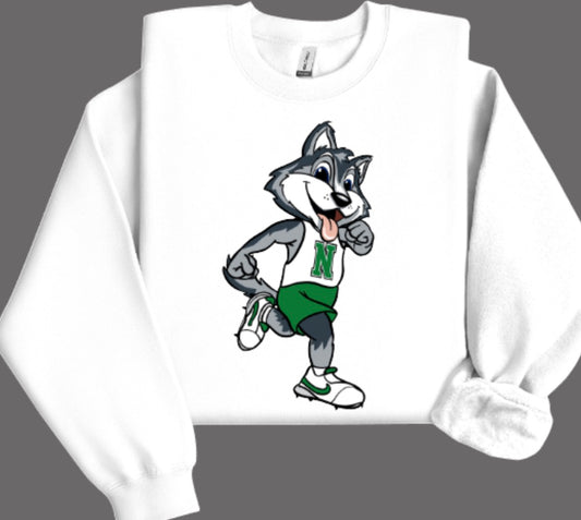 Husky Mascot Track & Field Crewneck Sweatshirt