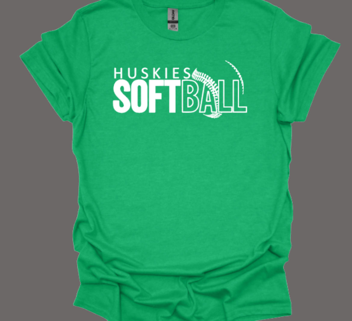 Huskies Softball Dinger Softstyle Tee