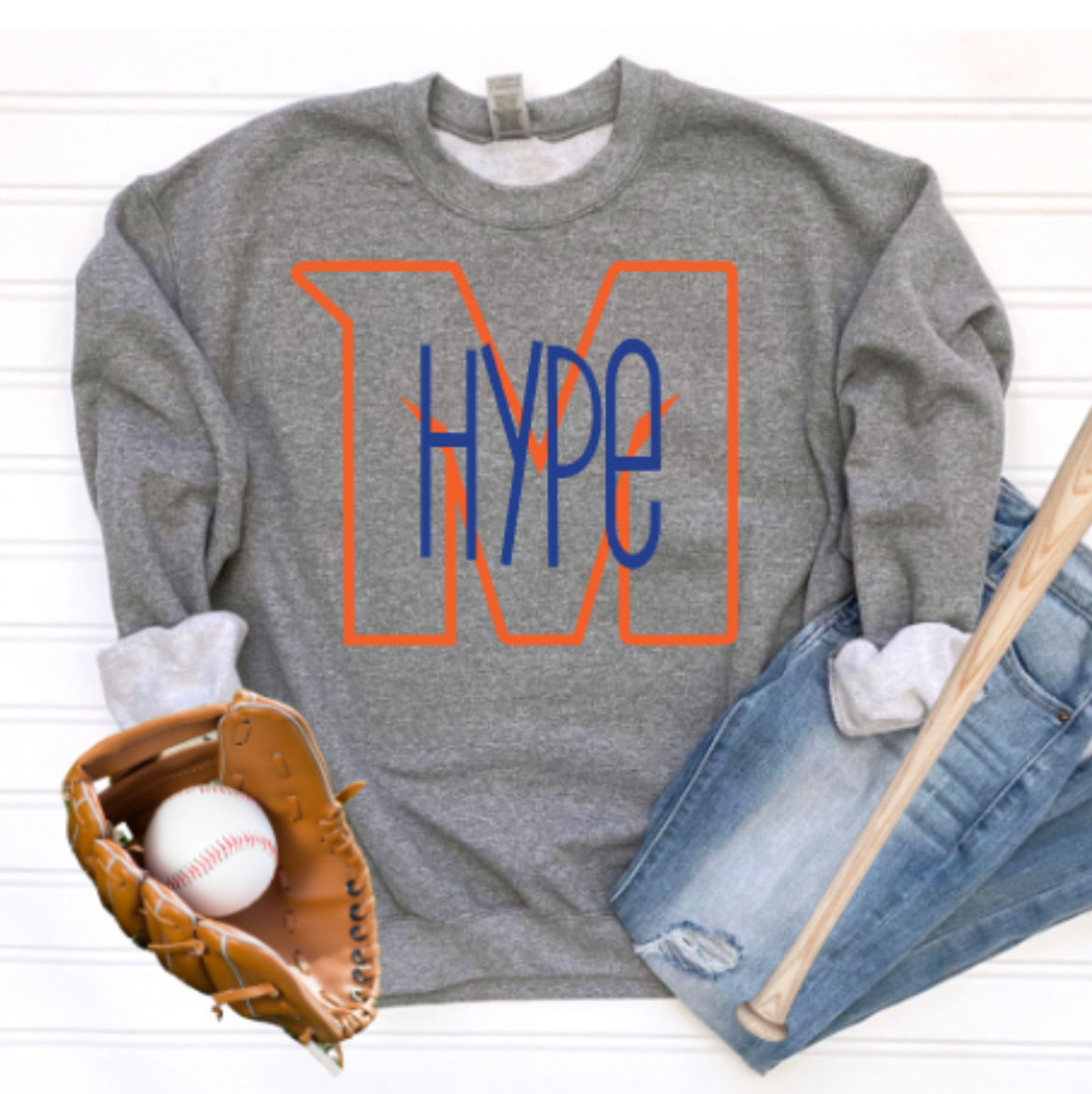 MTOWN Hype Bullpen Crewneck Sweatshirt