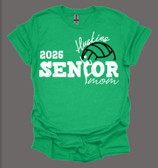 Huskies Volleyball Senior Mom Softstyle Tee