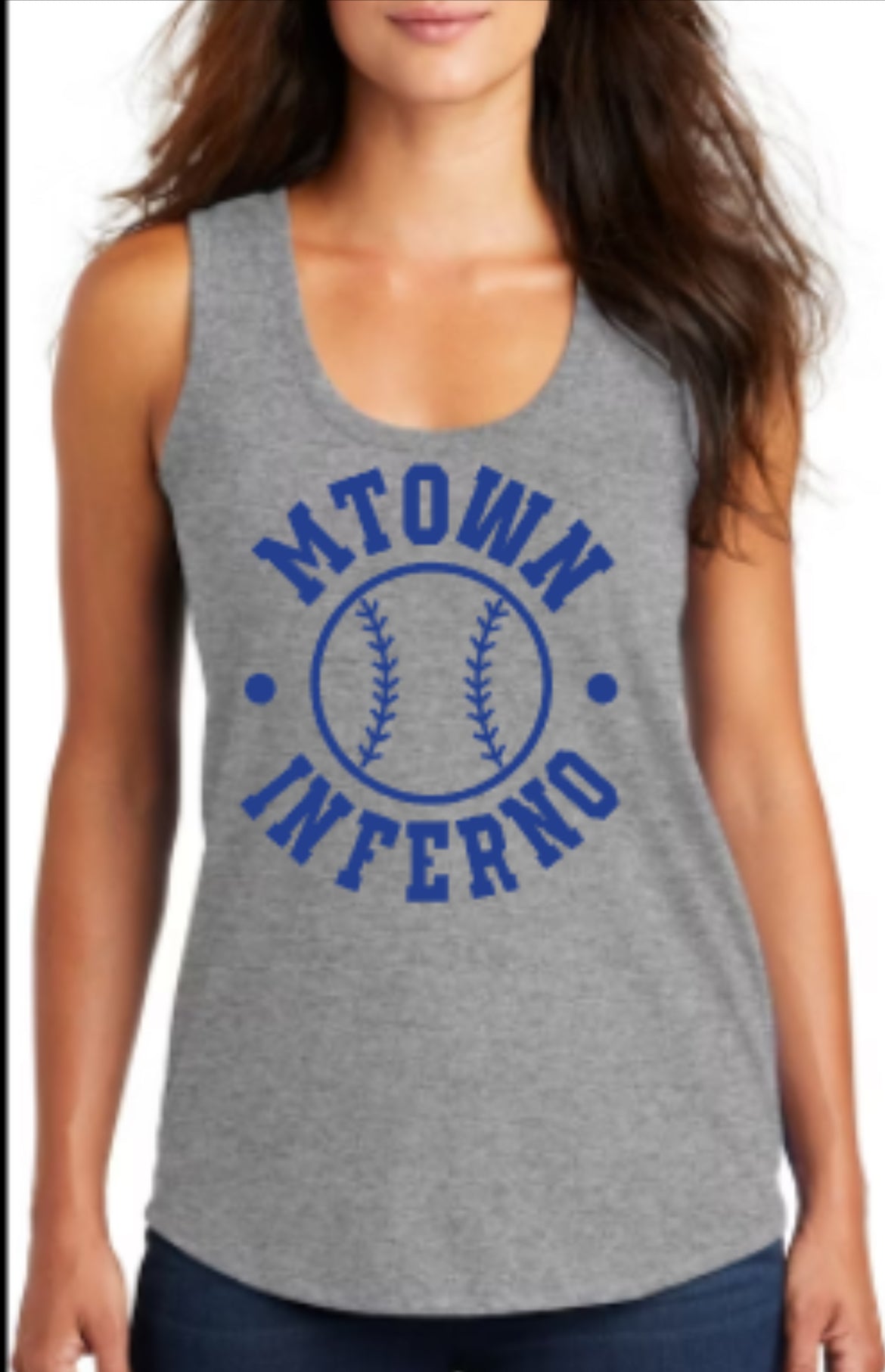 MTOWN Inferno Fastball Women's Perfect Tri Racerback Tank