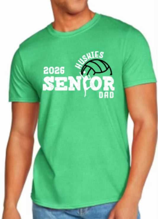 Huskies Volleyball Senior Dad Softstyle Tee