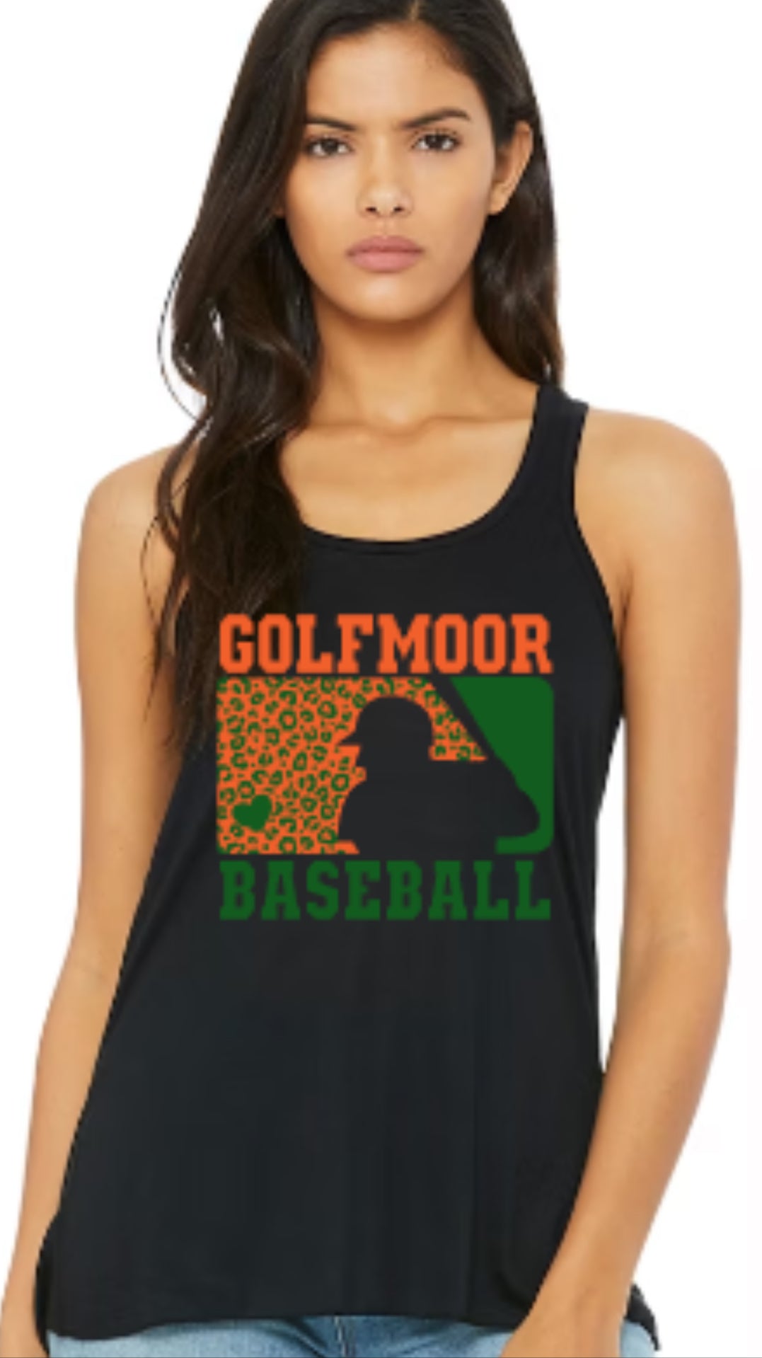 GOLFMOOR BASEBALL Major League Ladies' Flowy Racerback Tank
