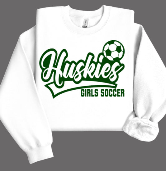 Huskies Girls Soccer Defender Crewneck Sweatshirt