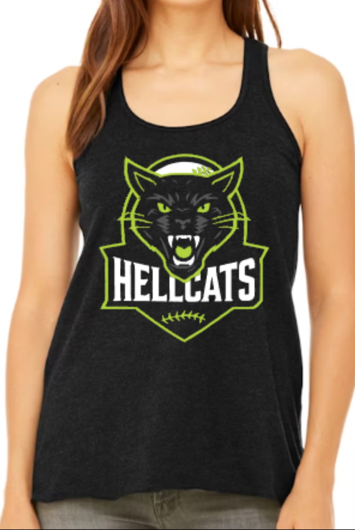 HELLCATS Logo Ladies’ Flowy Racerback Tank